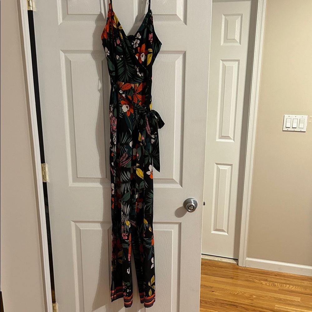 Floral Black Jumpsuit